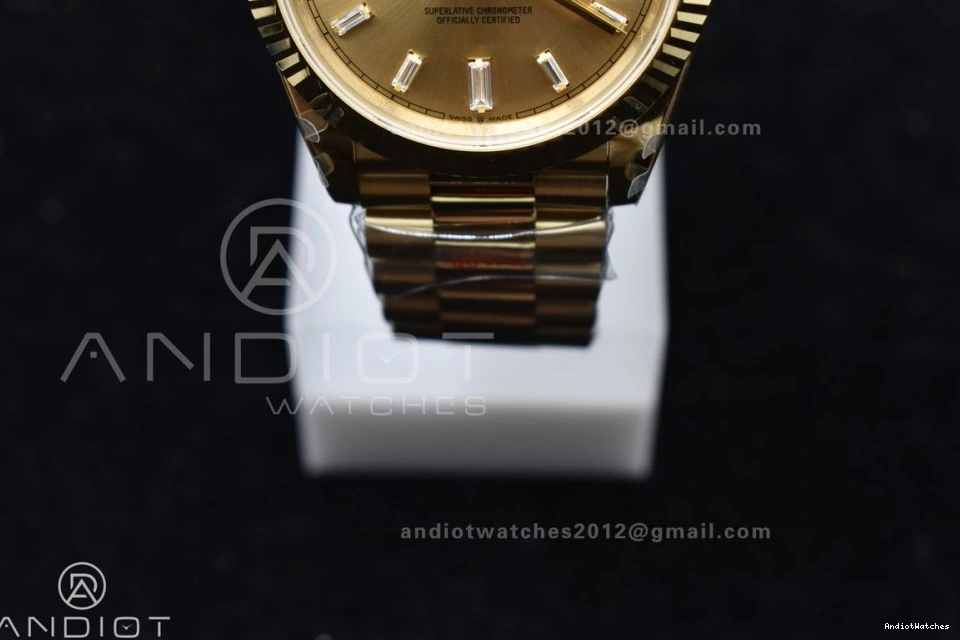 Bracelet 723 GMF GoAnywhere Gold V Diamond YG DayDate 904L Weight On A3255 Markers 40 Steel Gain Dial President 0201